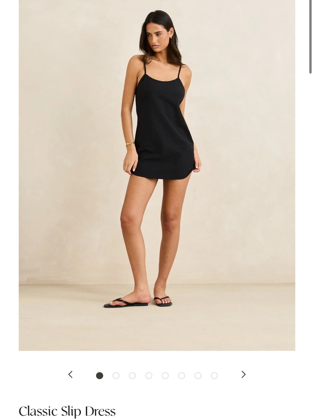 Rhythm Classic Slip Mini Dress in Black